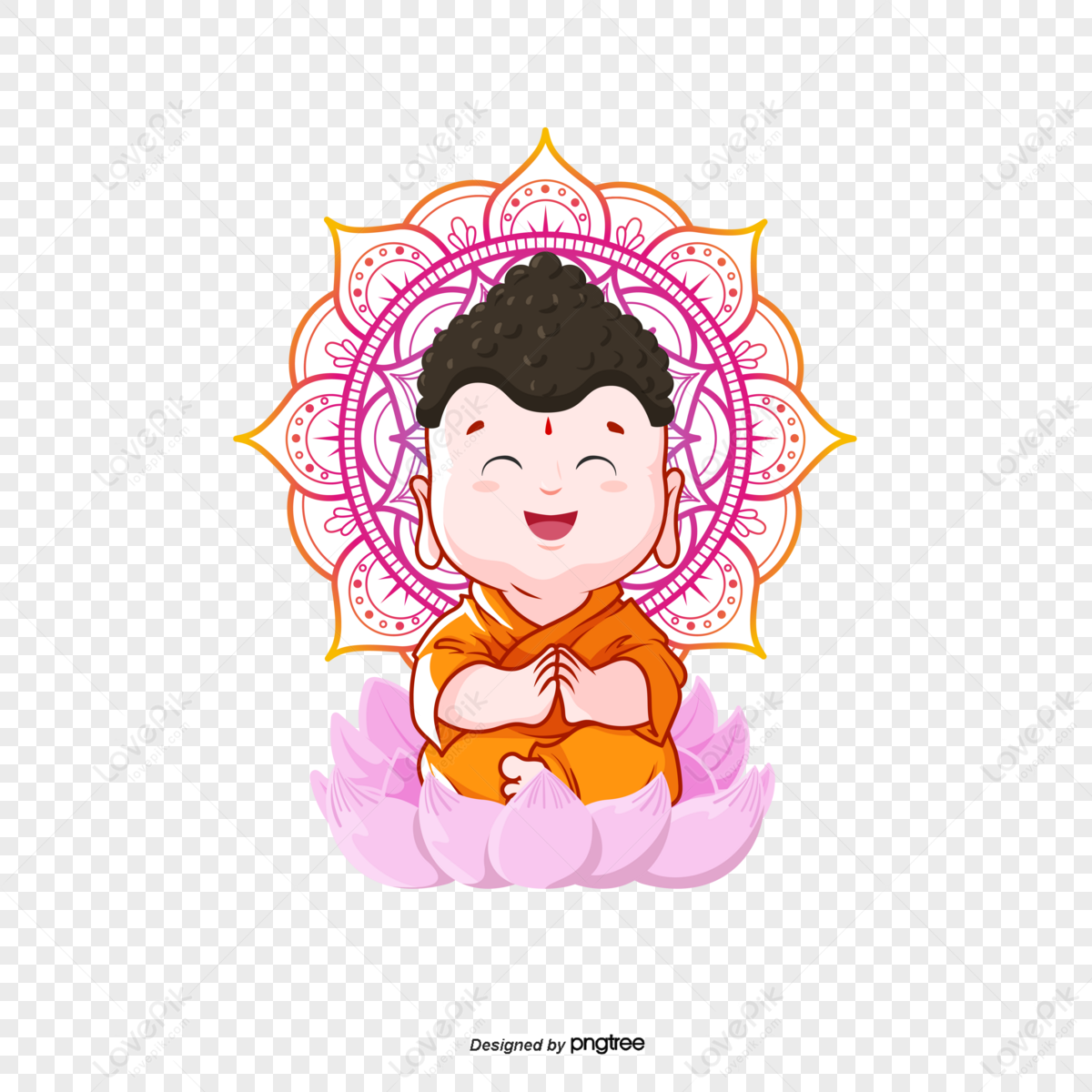 Buddhist Monk Cartoon PNG Images With Transparent Background | Free ...