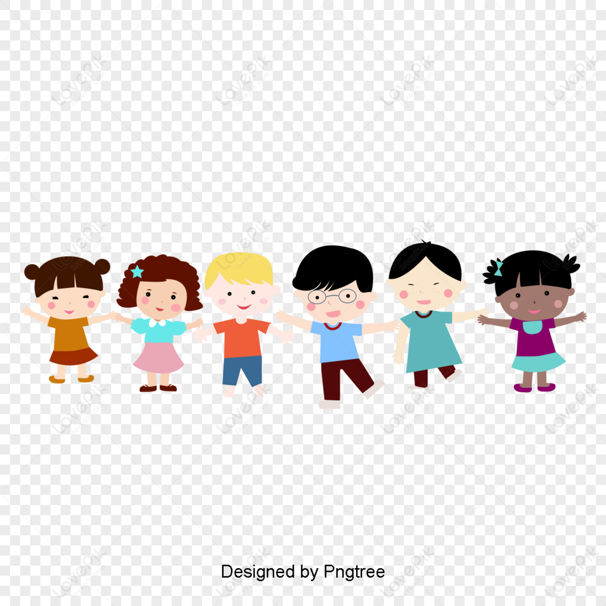 Kids Holding Hands Cartoon Images, HD Pictures For Free Vectors ...