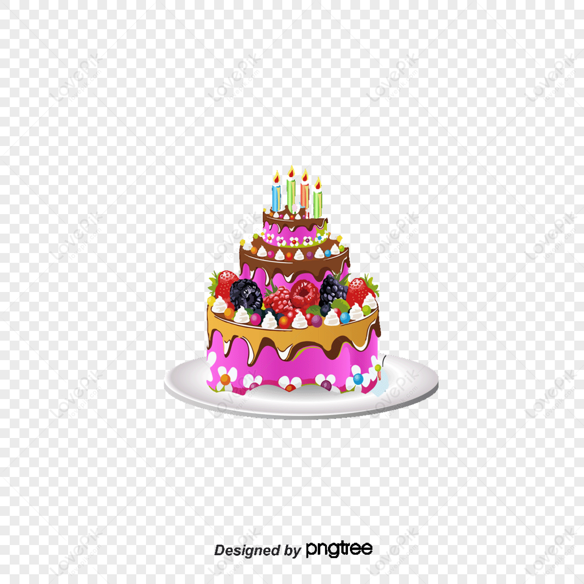 Pink Birthday Cake png download - 5932*8000 - Free Transparent Cupcake png  Download. - CleanPNG / KissPNG