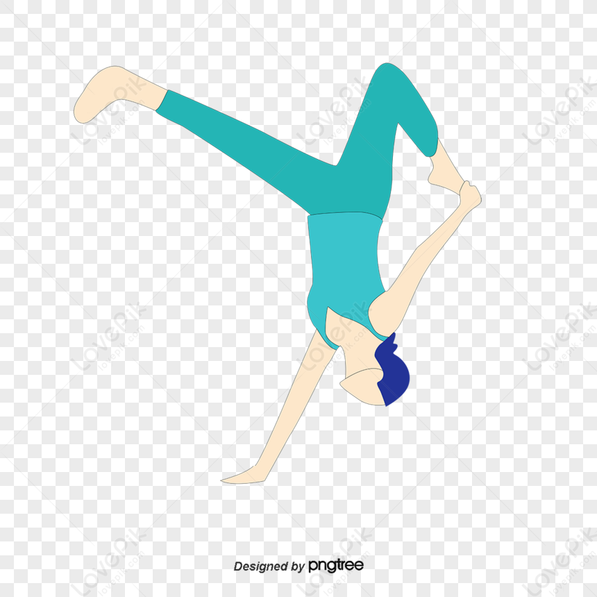 Personagens De Desenhos Animados Esportes Yoga Meninas Dia Da Ioga