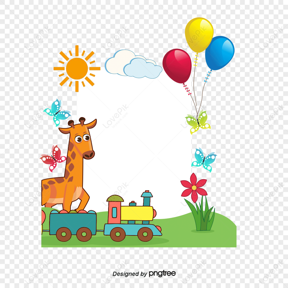 Children Frame Design Pattern Vector Material,frame Template,baloon PNG ...