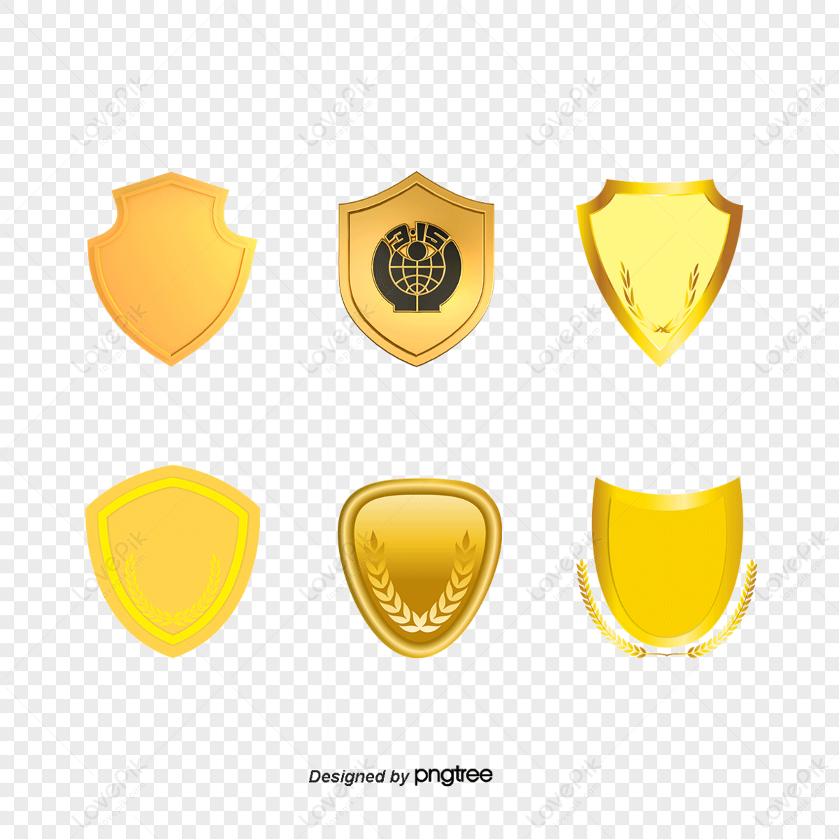 Golden Badges White Transparent, Cartoon Golden Badge Decorative Sticker,  Sticker, Texture, Cartoon PNG Image For Free Download