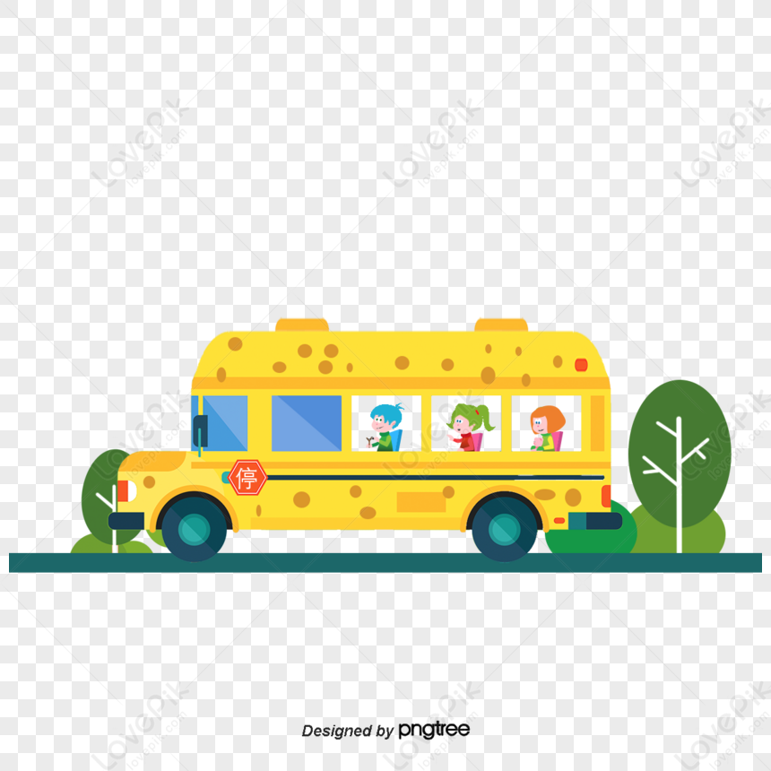 Felice Cartoni Per Bambini Scuolabus Vettore Materiale,bambini Felici,scuola  PSD Immagine Gratis, Grafica download su Lovepik