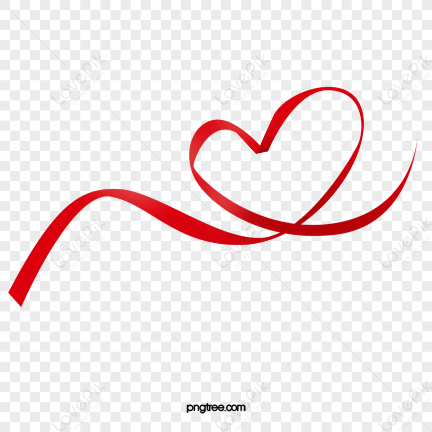 Heart Ribbon Heart Outline,hand Drawn Heart Shaped,little Heart
