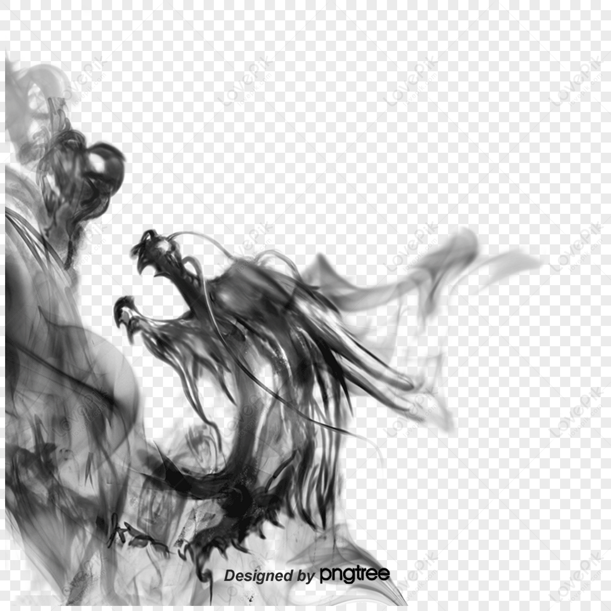 Ink Chinese Dragon,pictures,ink Pictures PNG Image Free Download And ...