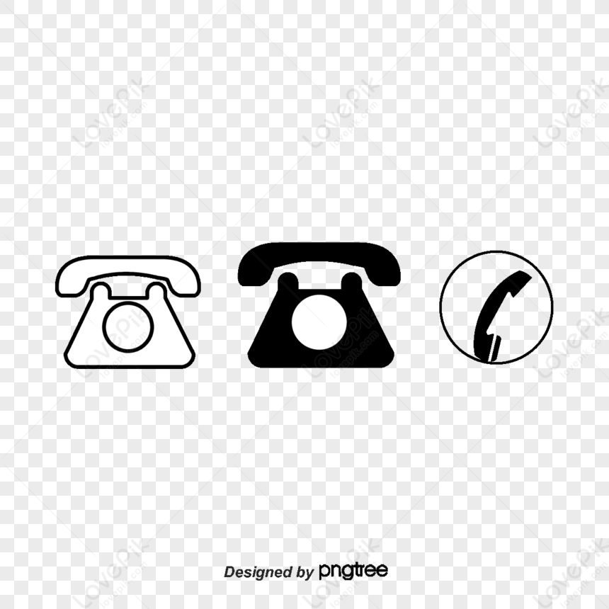 Phone,illustration,telephone,black And White PNG Image Free Download ...