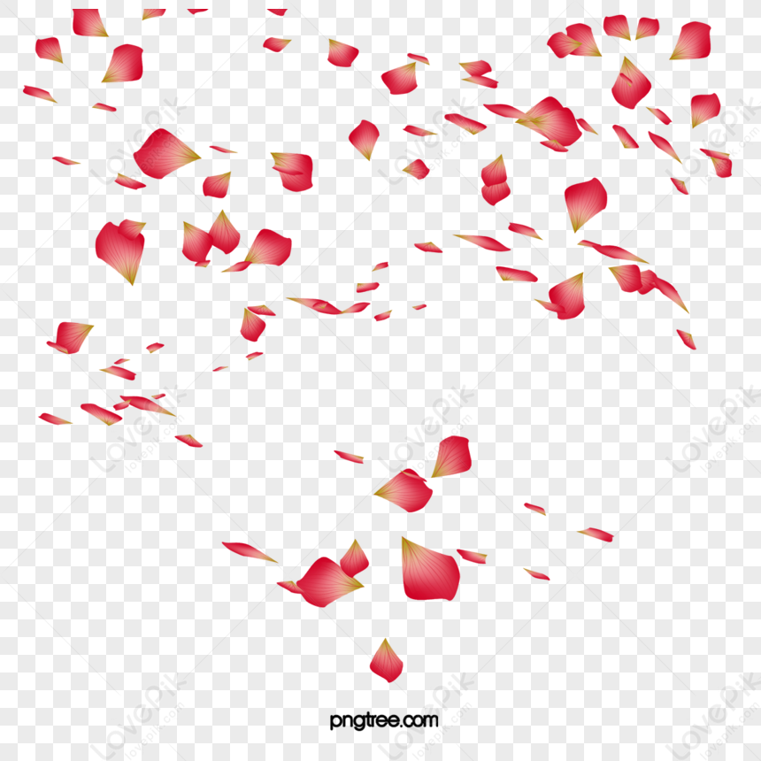 Pink Shower Of Petals Fluttering Triumphantly,drift,fall PNG ...