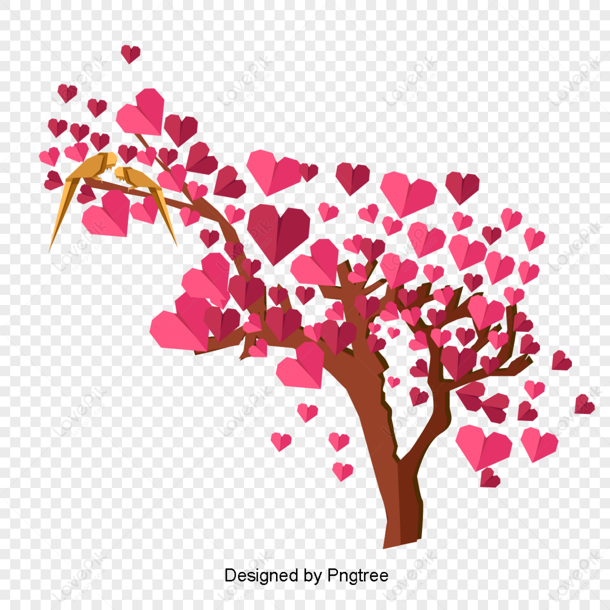 Love Tree PNG Transparent, Vector Love Tree, Trees, In Love, Pink