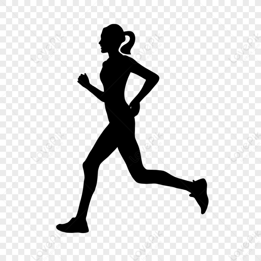 Running Silhouette Figures Vector Material,characters,character ...