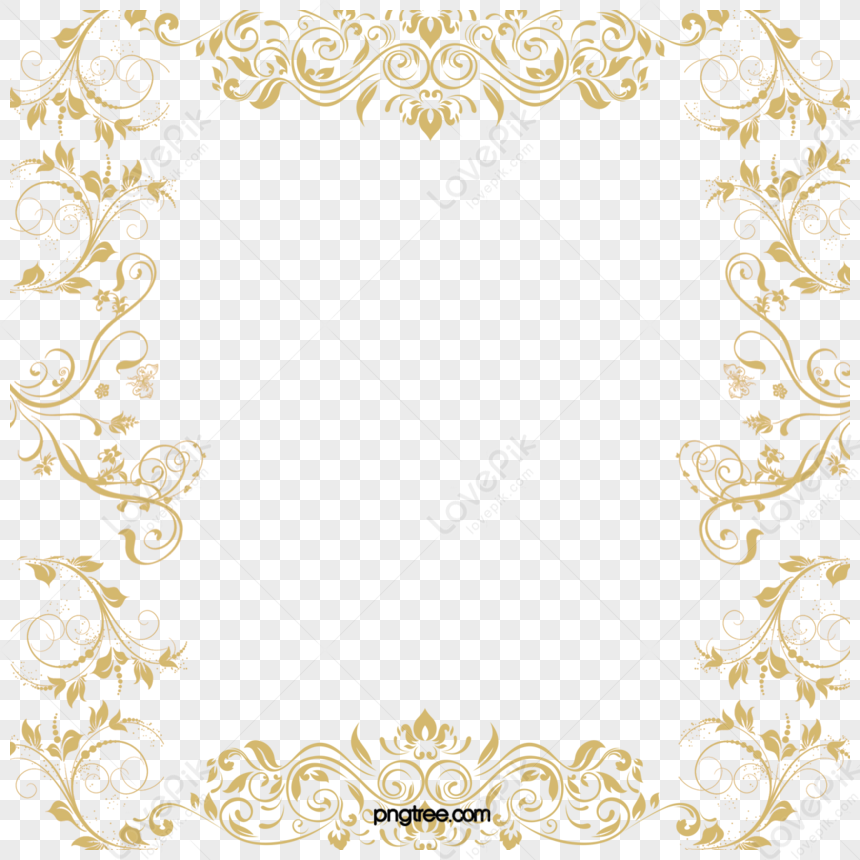 Traditional Gold Pattern,gold Frame,patterned Border,free Stock Png PNG ...