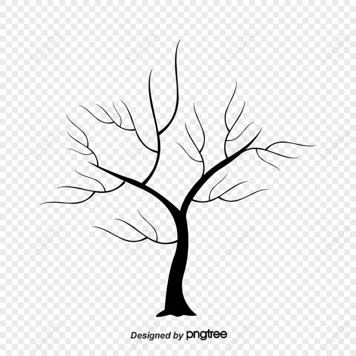 Tree Silhouette,black Tree,trunks,black PNG Image Free Download And ...