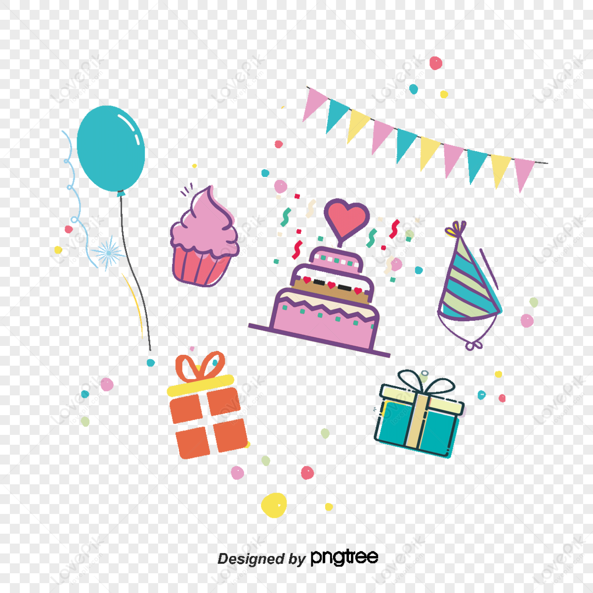 Birthday Ribbon PNG, Vector, PSD, and Clipart With Transparent Background  for Free Download