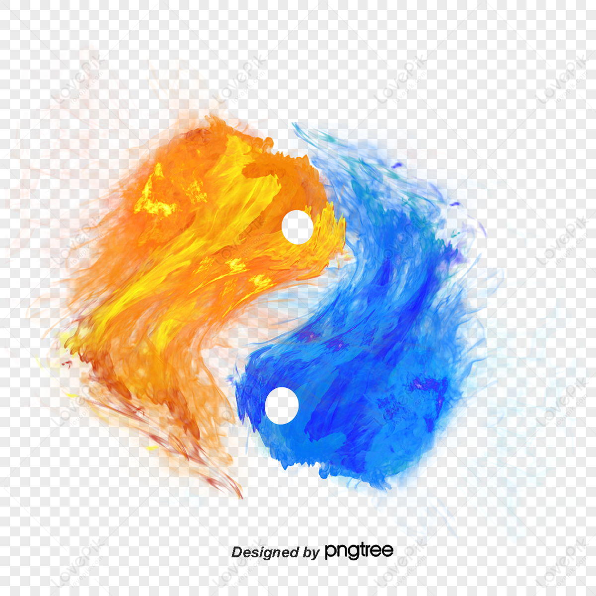 Download Agua-fogo - Cool Funny Yin Yang Symbol In Fire Usepad Gaming Mouse  PNG Image with No Background 