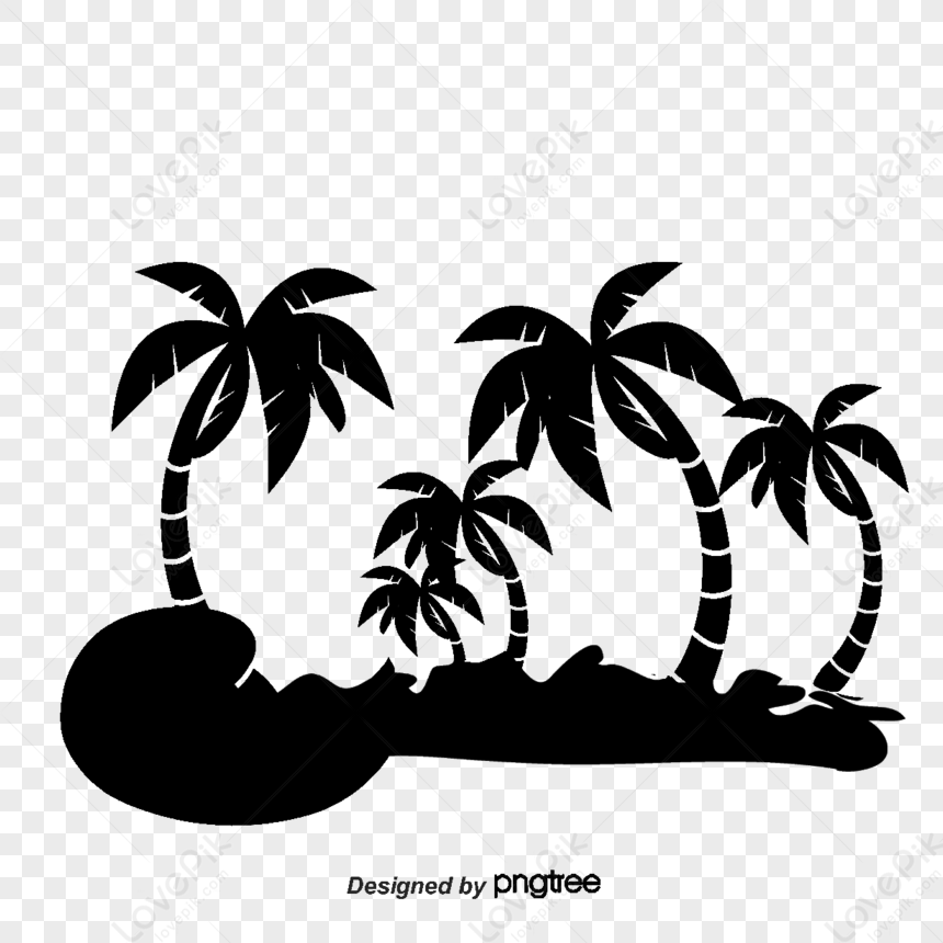 Beach Silhouette,outline,holiday,coco PNG Transparent Image And Clipart ...