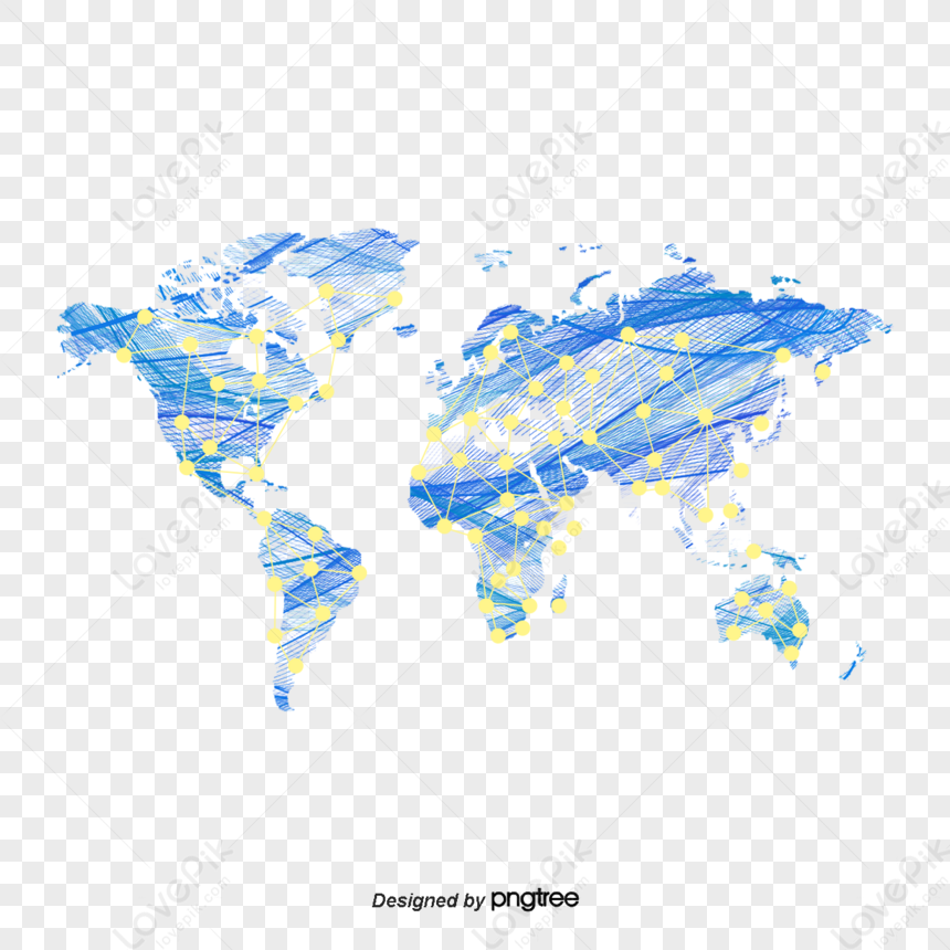 mapa del mundo punteado psd