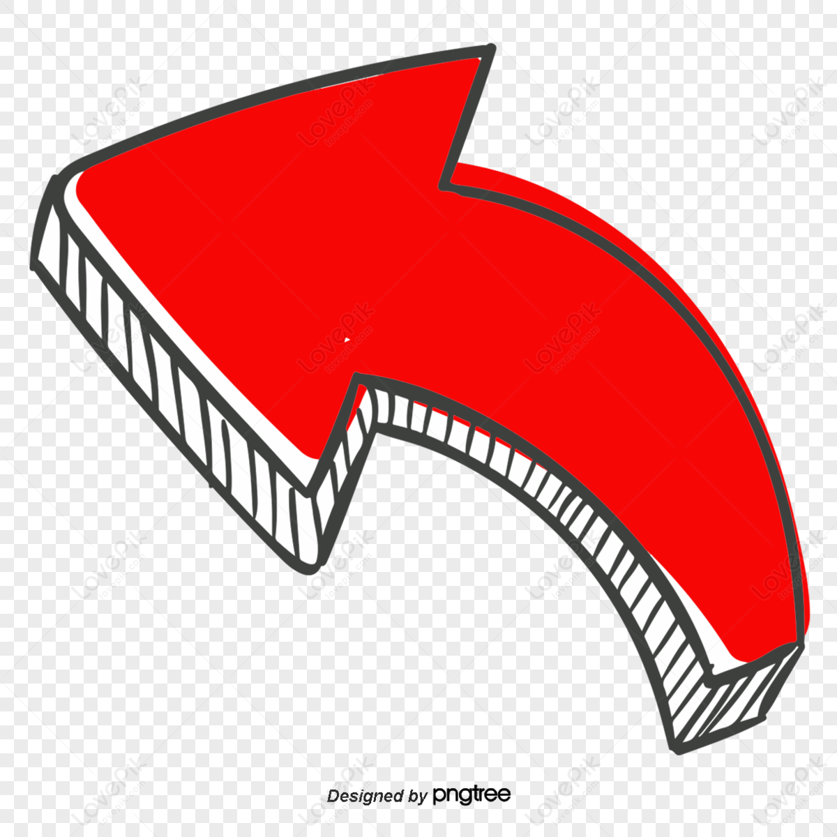 cartoon-arrow-decorative-figure-curved-arrows-direction-png-transparent