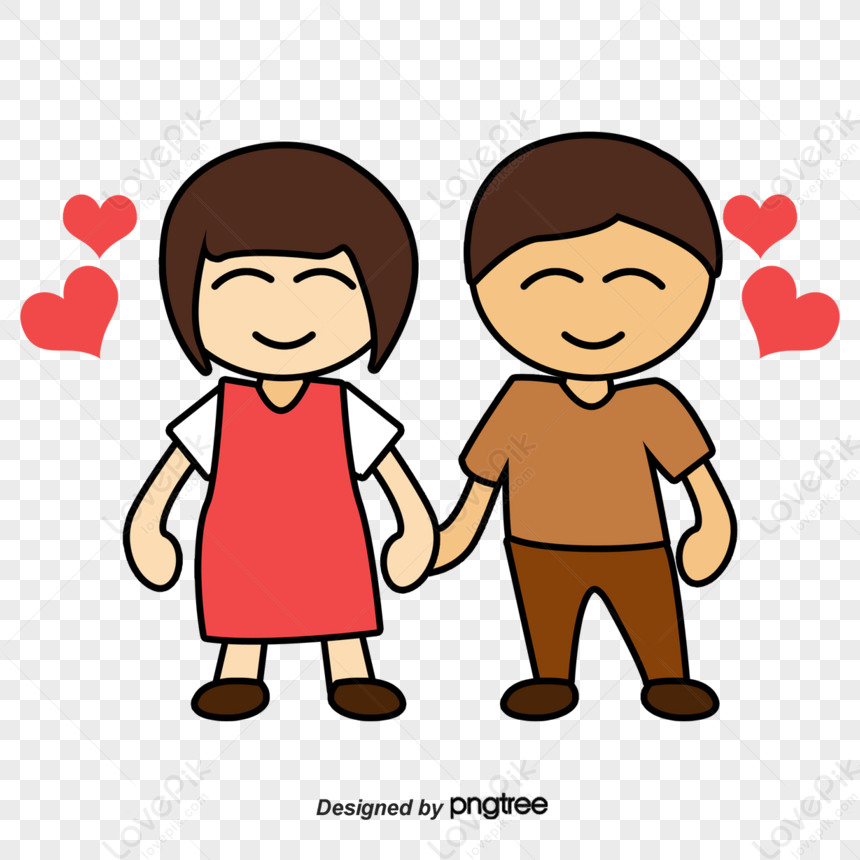 Cartoon Couple Warm,cloth,friend,avatar PNG Hd Transparent Image And ...