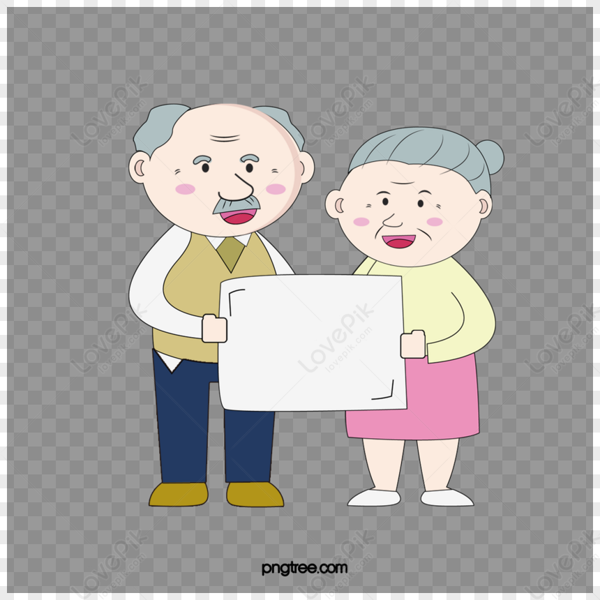 Cartoon Elderly,the Aged,grandfather,grandmother PNG Transparent Image ...