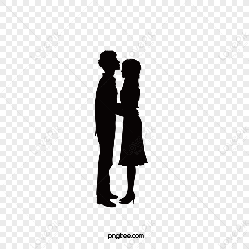 Couple Silhouette Figures,black PNG Image And Clipart Image For Free ...