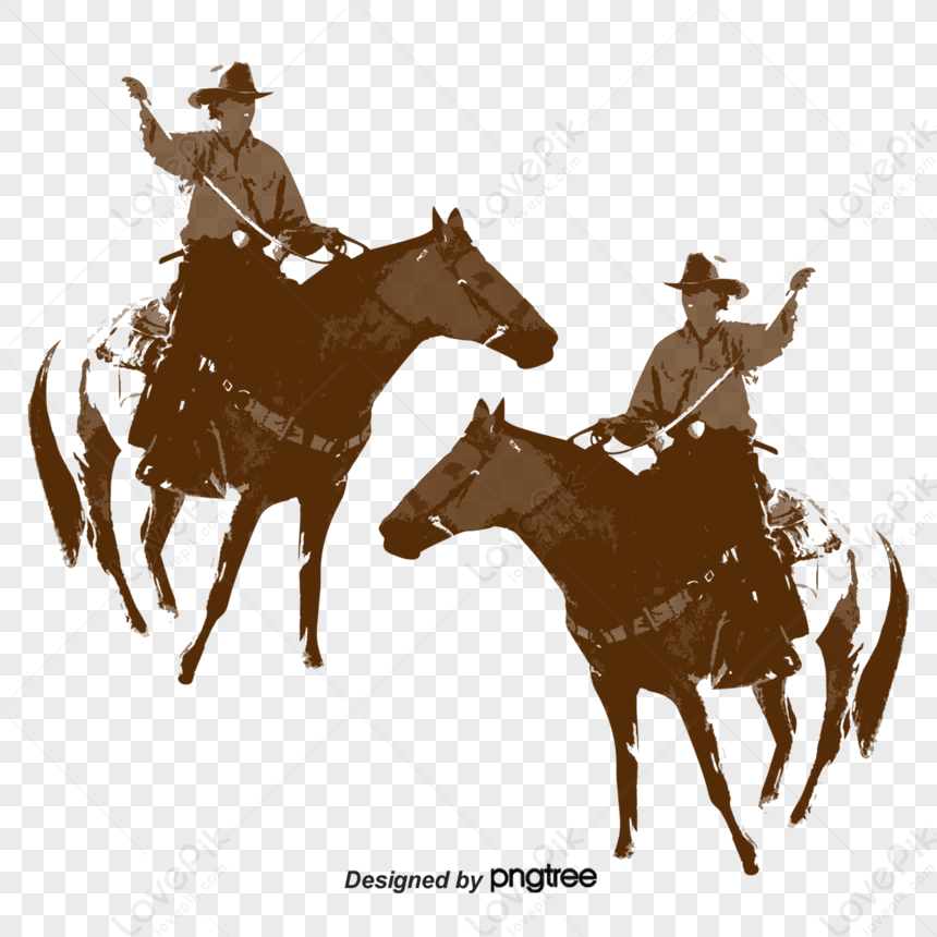 Cowboy Riding A Horse Man,weapon,recruitment,weapons PNG White ...