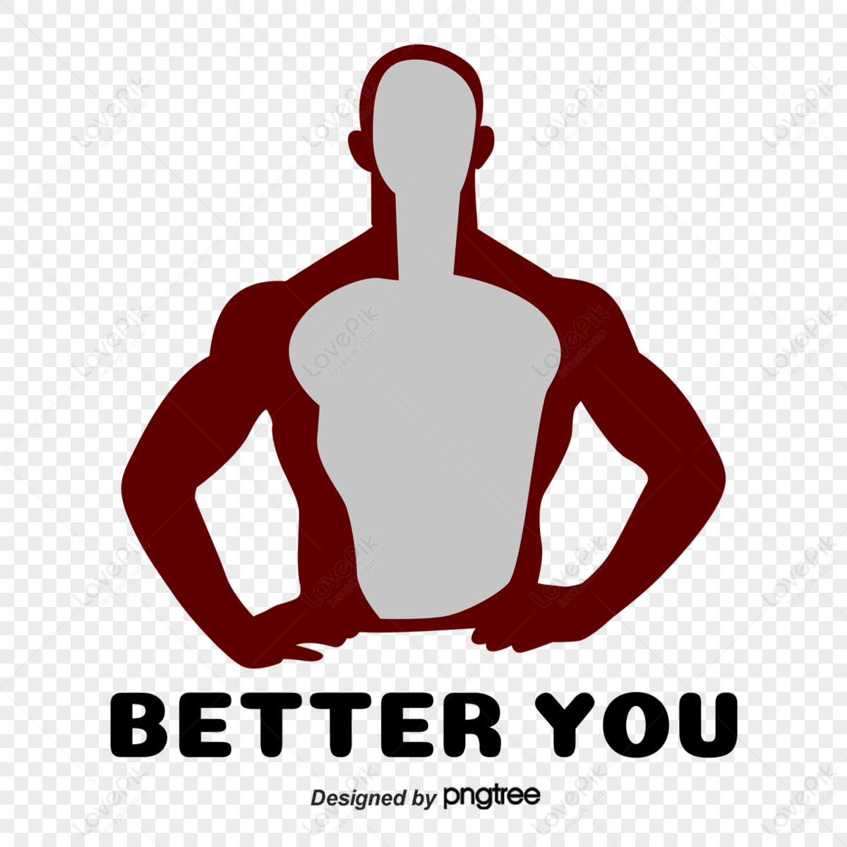 Gym, sport, bodybuilding logo or label. Strong man with big muscles Vector  illustration:: tasmeemME.com