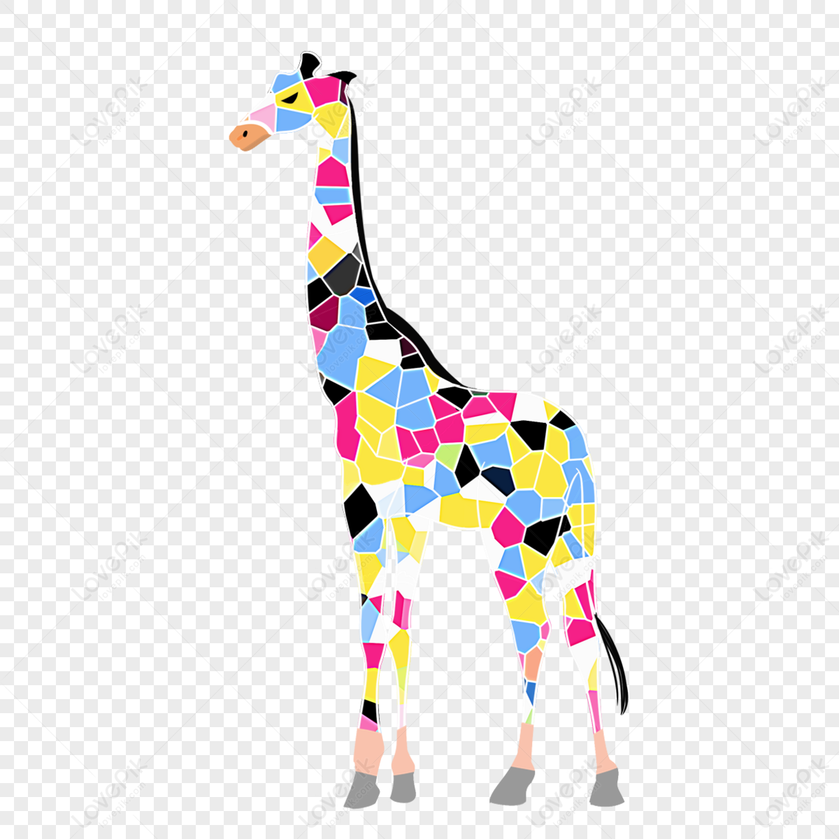 creative giraffe pattern,cartoon pictures,cartoon picture,t-shirt printing figure free png
