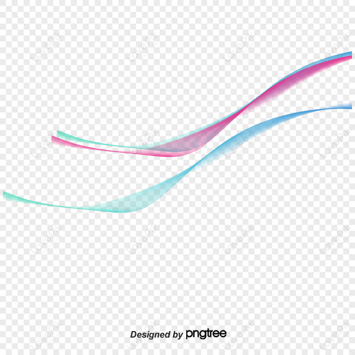 Curve Lines,color,curved Lines,cartoon Wavy Lines PNG Hd Transparent ...