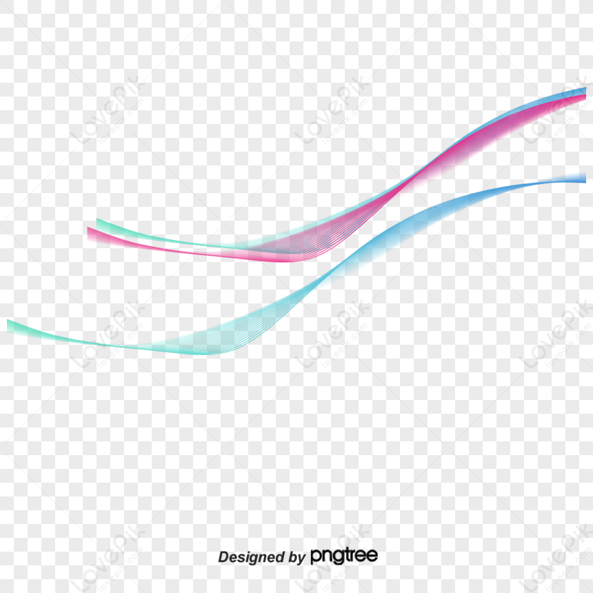 Curve Lines,color,curved Lines,cartoon Wavy Lines PNG Hd Transparent ...