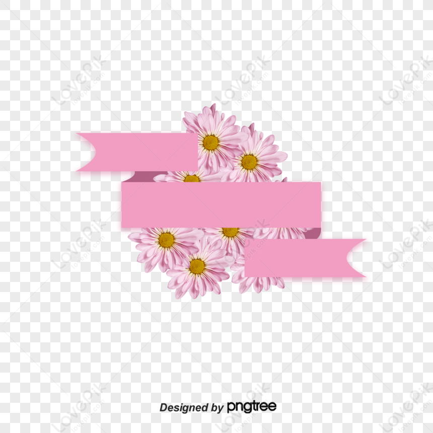 Flower ribbon PNG and Clipart  Flower png images, Flowers free