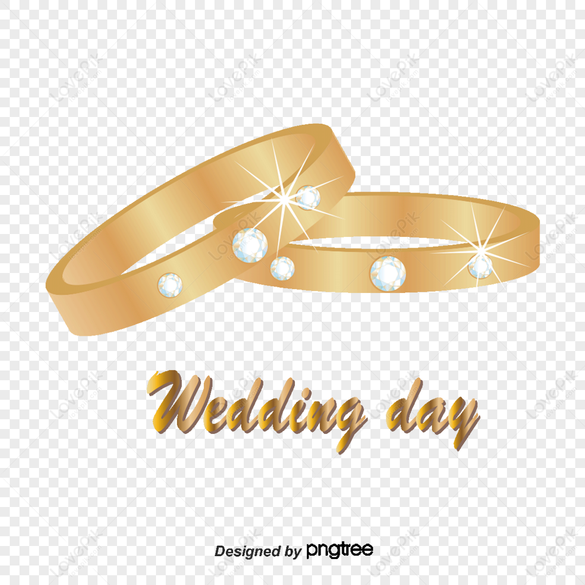 Gold Wedding Rings PNG Clip Art - Best WEB Clipart
