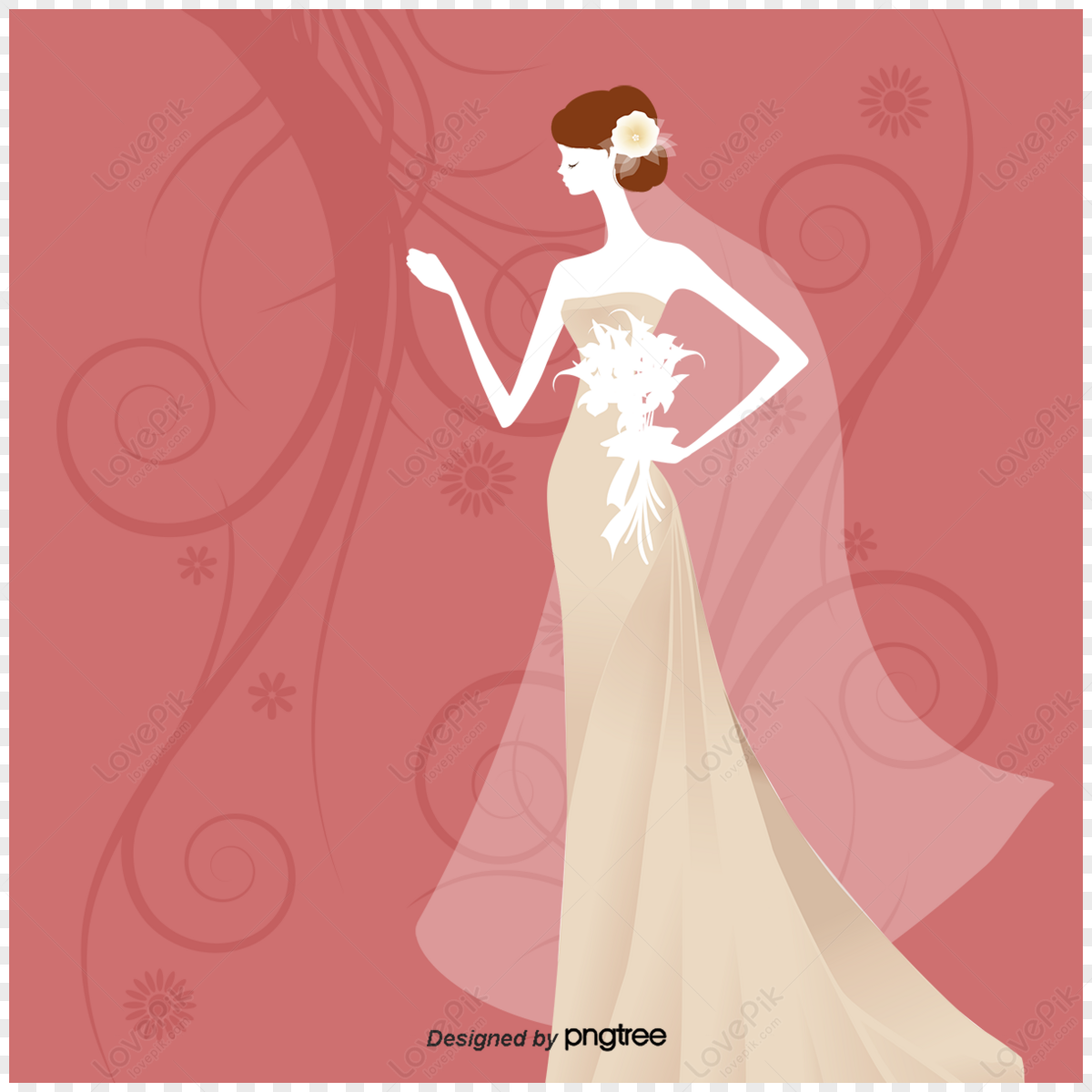 Hand-painted Cartoon Bride,cartoon Painting PNG Picture And Clipart ...