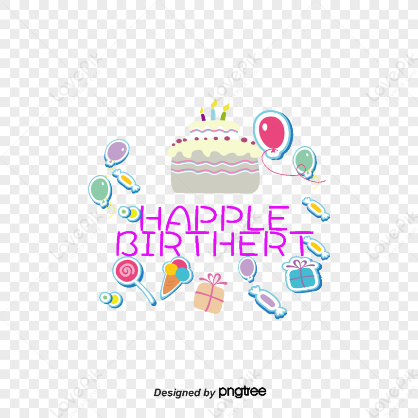 Happy Birthday Vector Font Design,postcard,tasty,banner PNG Image And ...