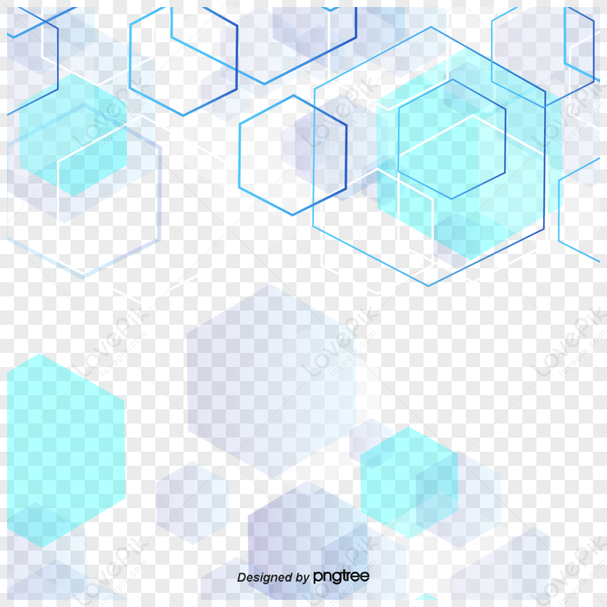 Multilayer Background Blue Hexagons,color,science PNG White Transparent ...