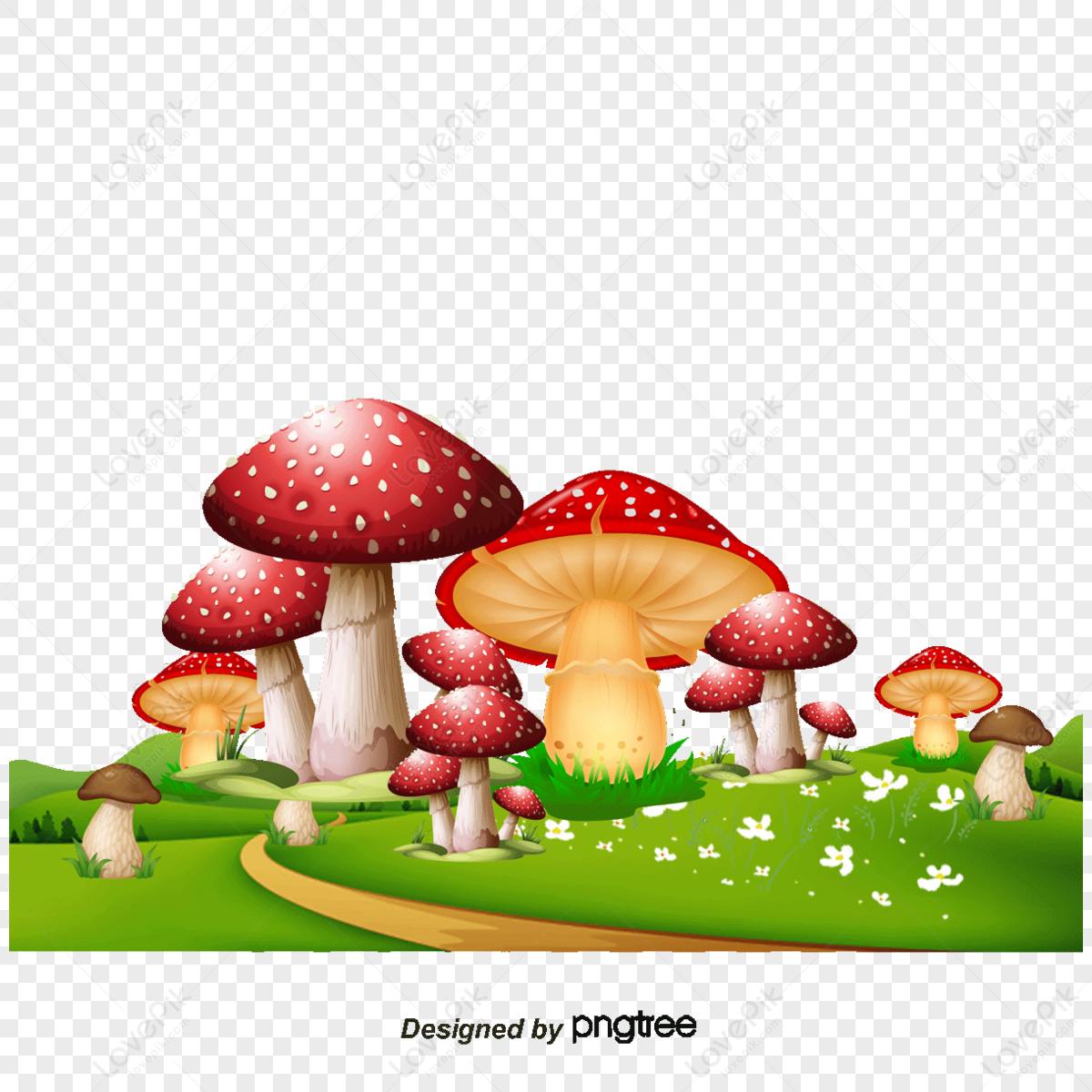 Mushroom Jungle,red,mushrooms,anime PNG Image And Clipart Image For ...