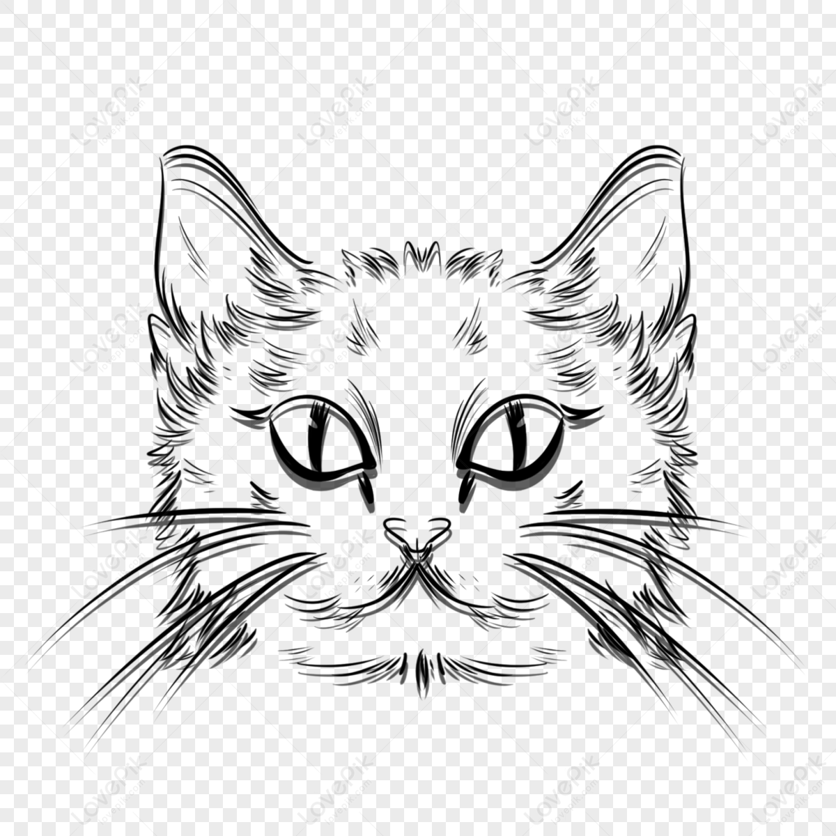 Black Cat Head PNG Images With Transparent Background | Free Download ...