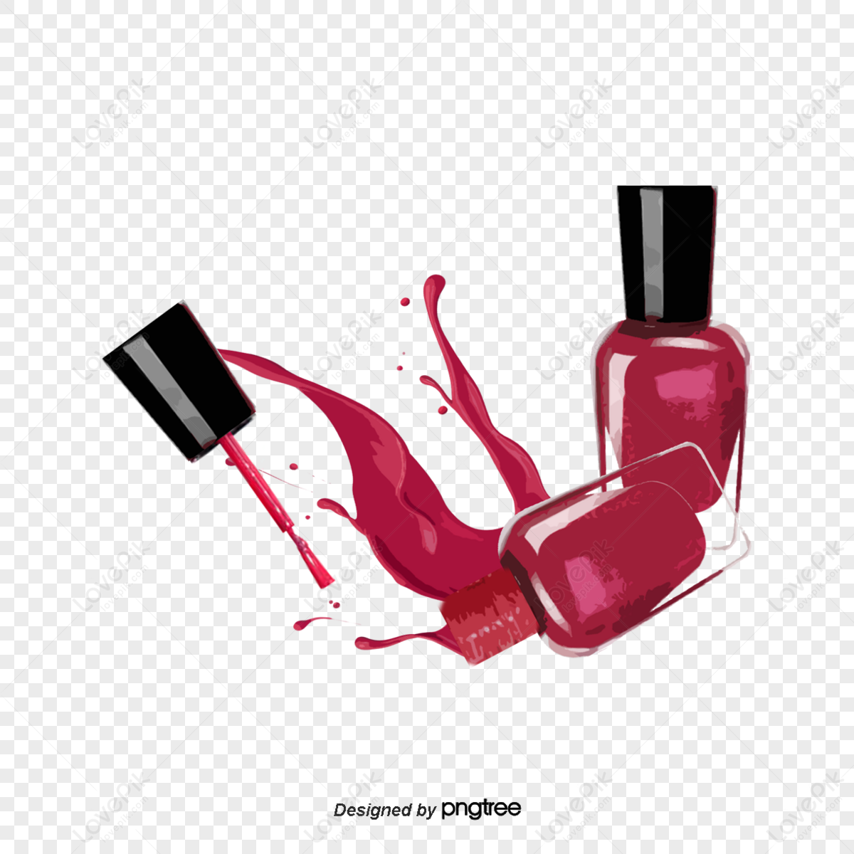 Flat Design Vector Illustration Of An Open Bottle Of Nail Polish Vector,  Cosmetic, Women, Sign PNG and Vector with Transparent Background for Free  Download