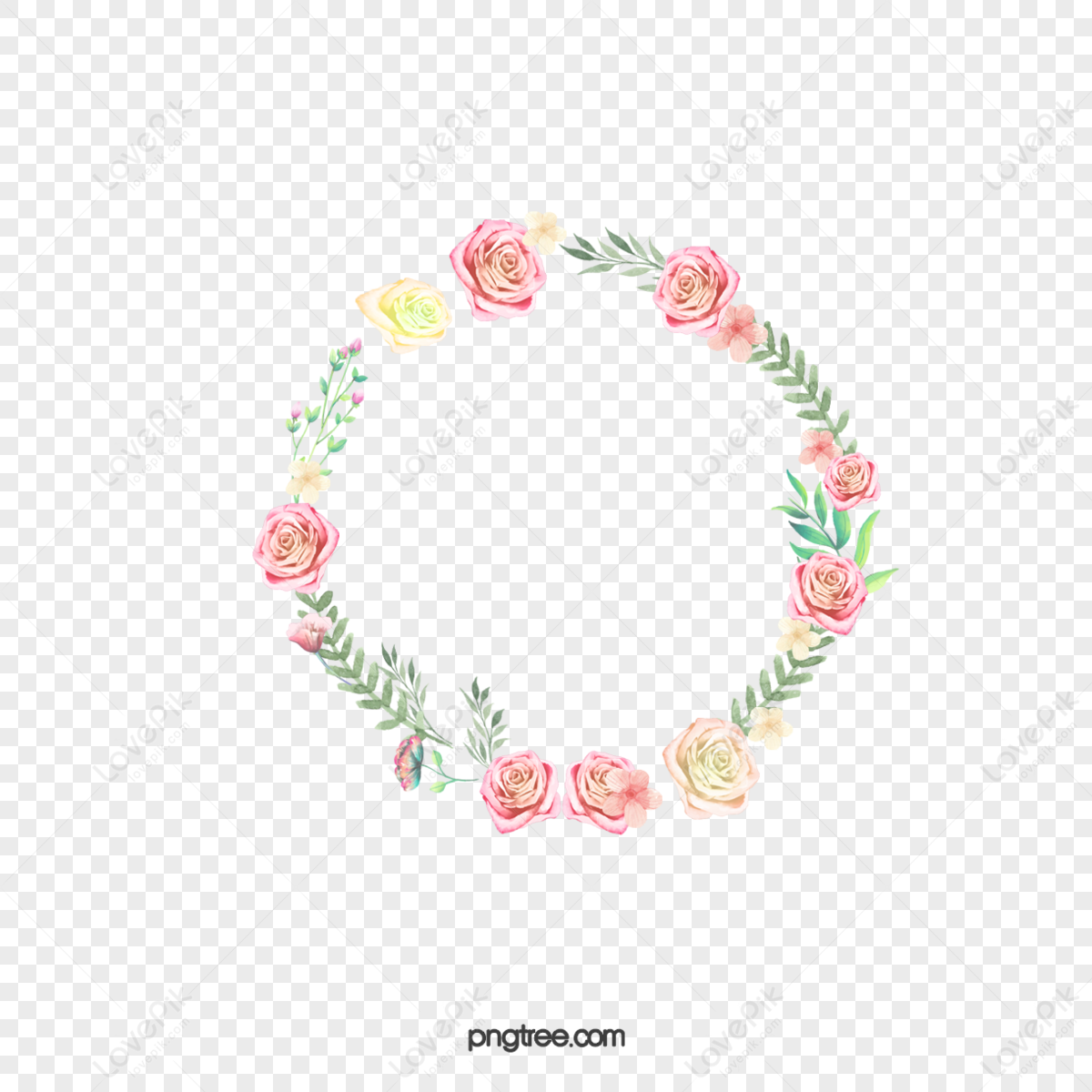 Rose Decorative Circular Border,illustration,labels,symbol PNG Image ...