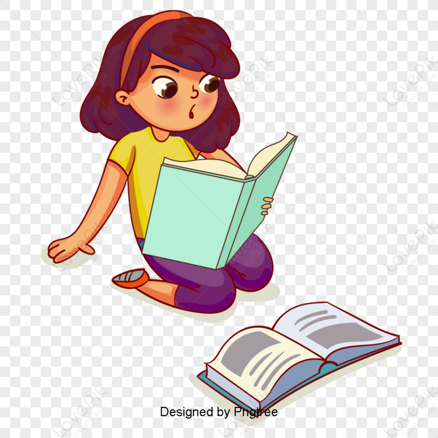 Student,cartoon Character,cute,library PNG Transparent Background And ...