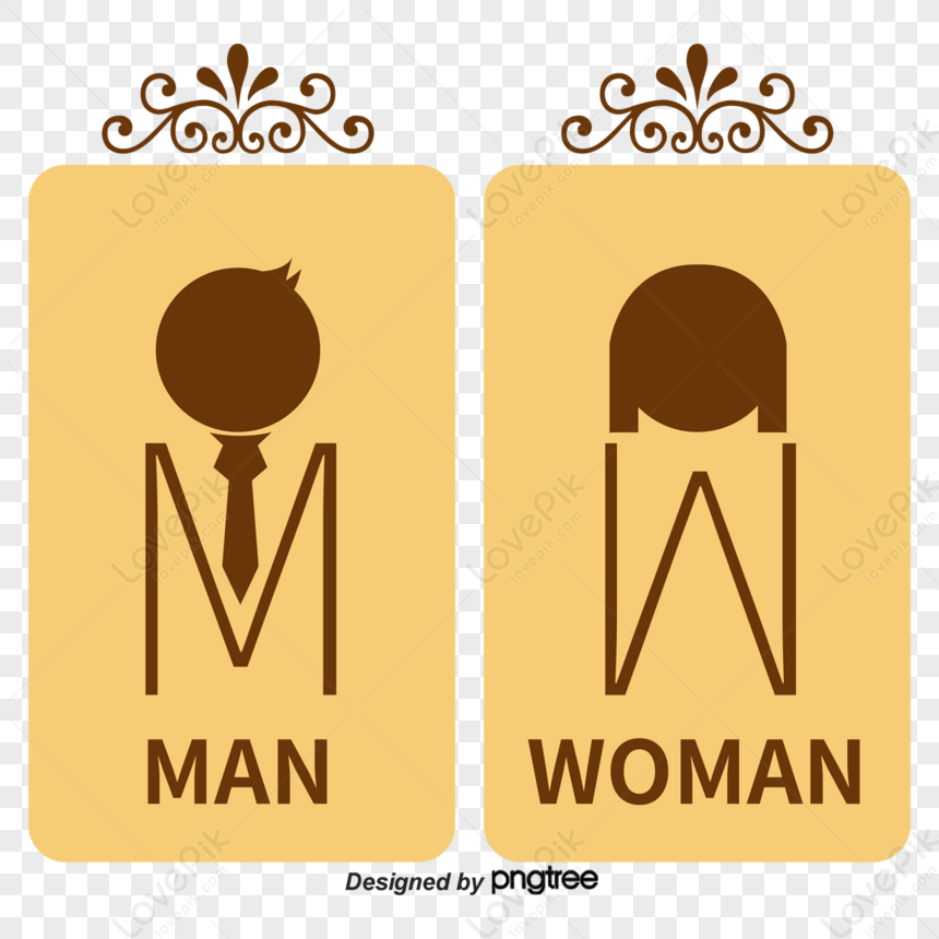 Male and Female Toilet Sign on Transparent Background 17392554 PNG