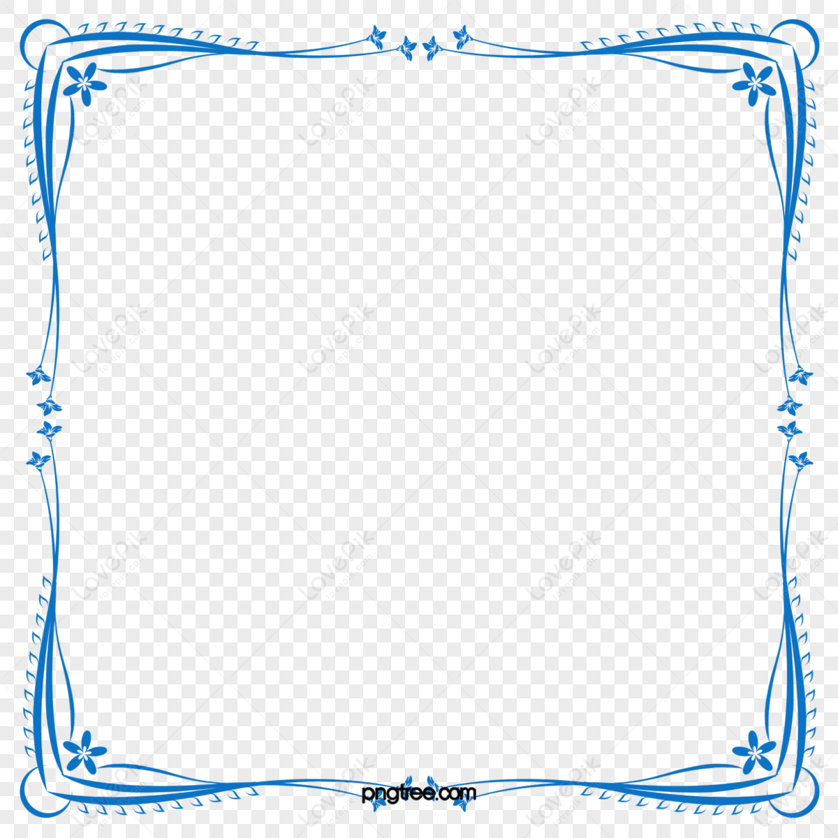 Vector Blue Border Square,band,cutting,row PNG White Transparent And ...