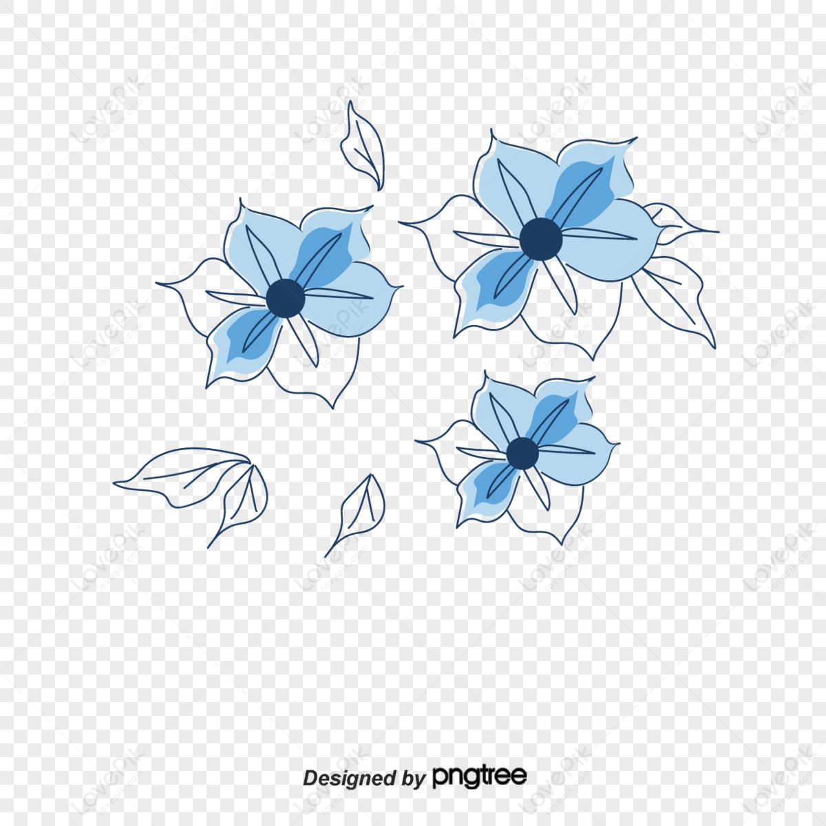 Blue Tribal Flower by LittleMissSquish on DeviantArt