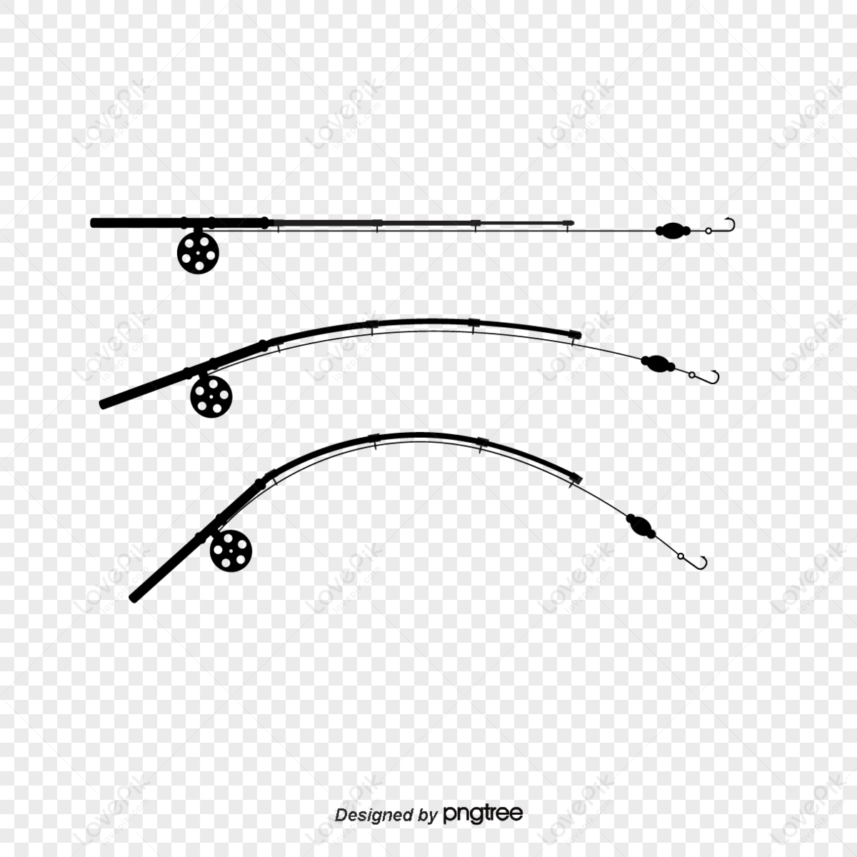 Fishing Rod Vector PNG Images With Transparent Background