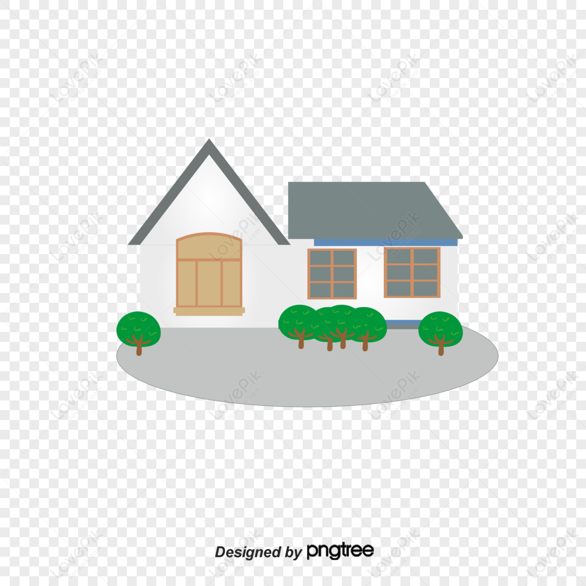 Vector Houses,cartoon House,underbrush,house Logo PNG Hd Transparent ...
