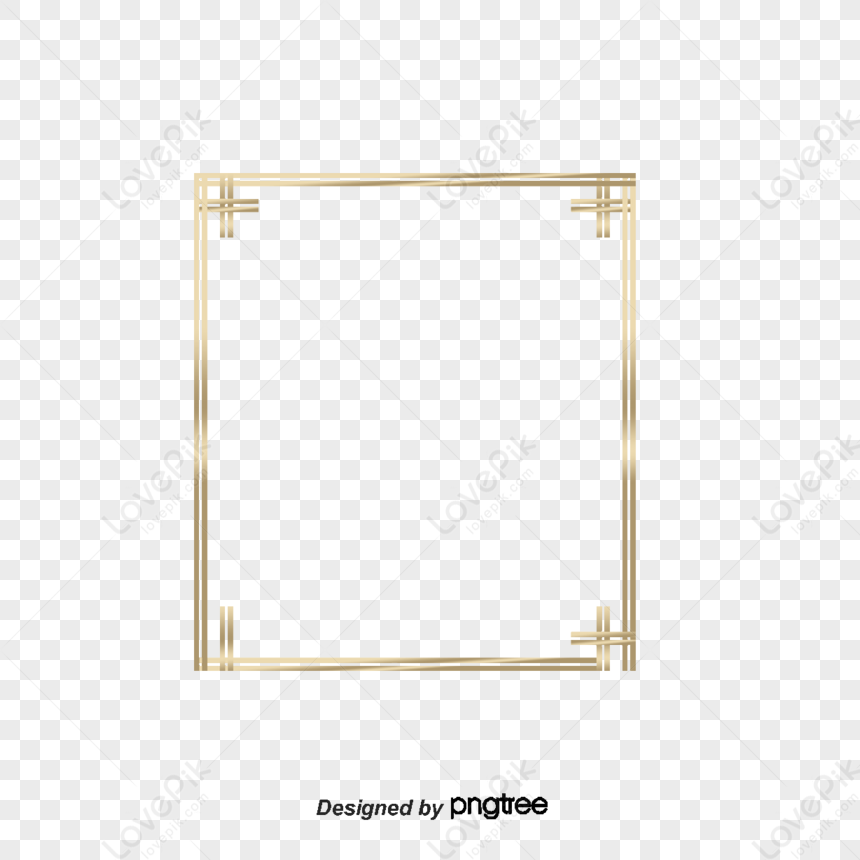 Vector Painted Gold Frame,hand Painted,gold Painting,painting Frame PNG ...