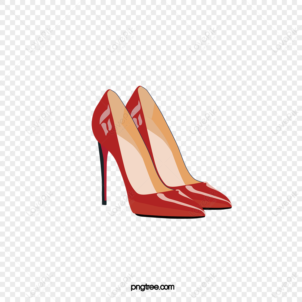 High Heel Shoes Vector, Sticker Clipart Red Dot Shoe With A Bow Cartoon,  Sticker, Clipart PNG and Vector with Transparent Background for Free  Download