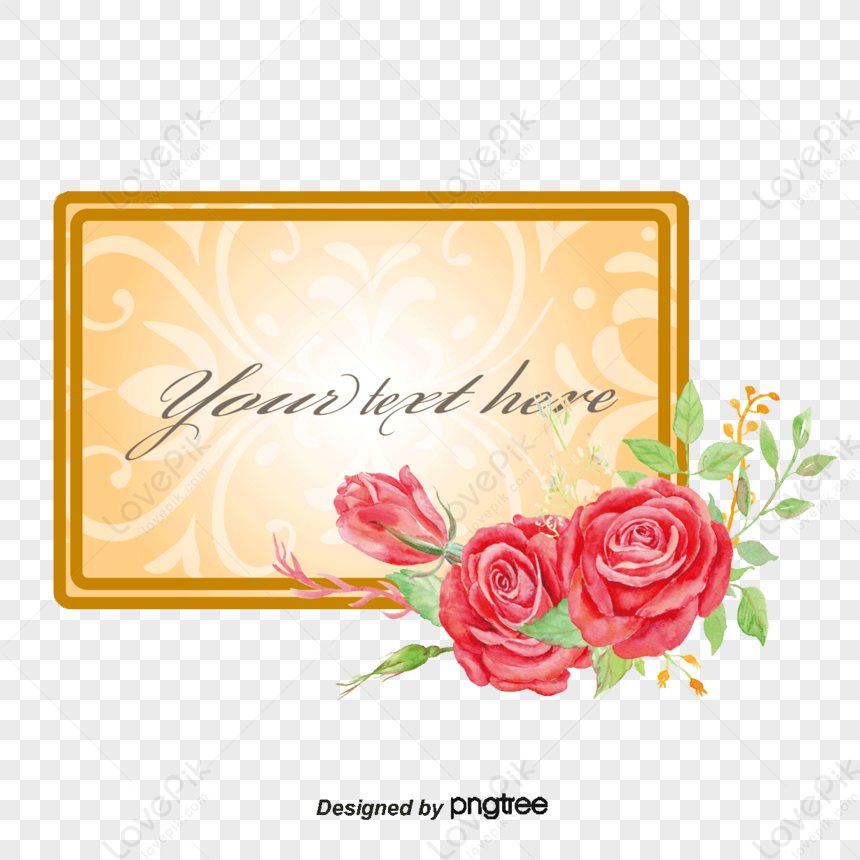 Clipart Rose Doodle - Border Flower Design Drawing, HD Png Download -  kindpng