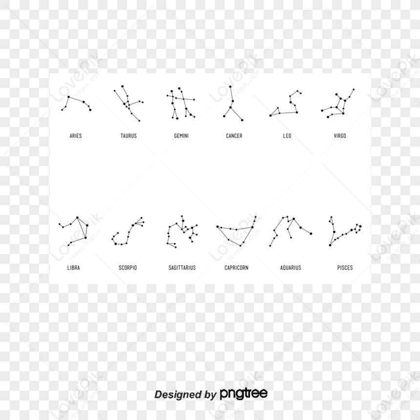 Vector Sign Simple Symbols constellation zodiac constellation