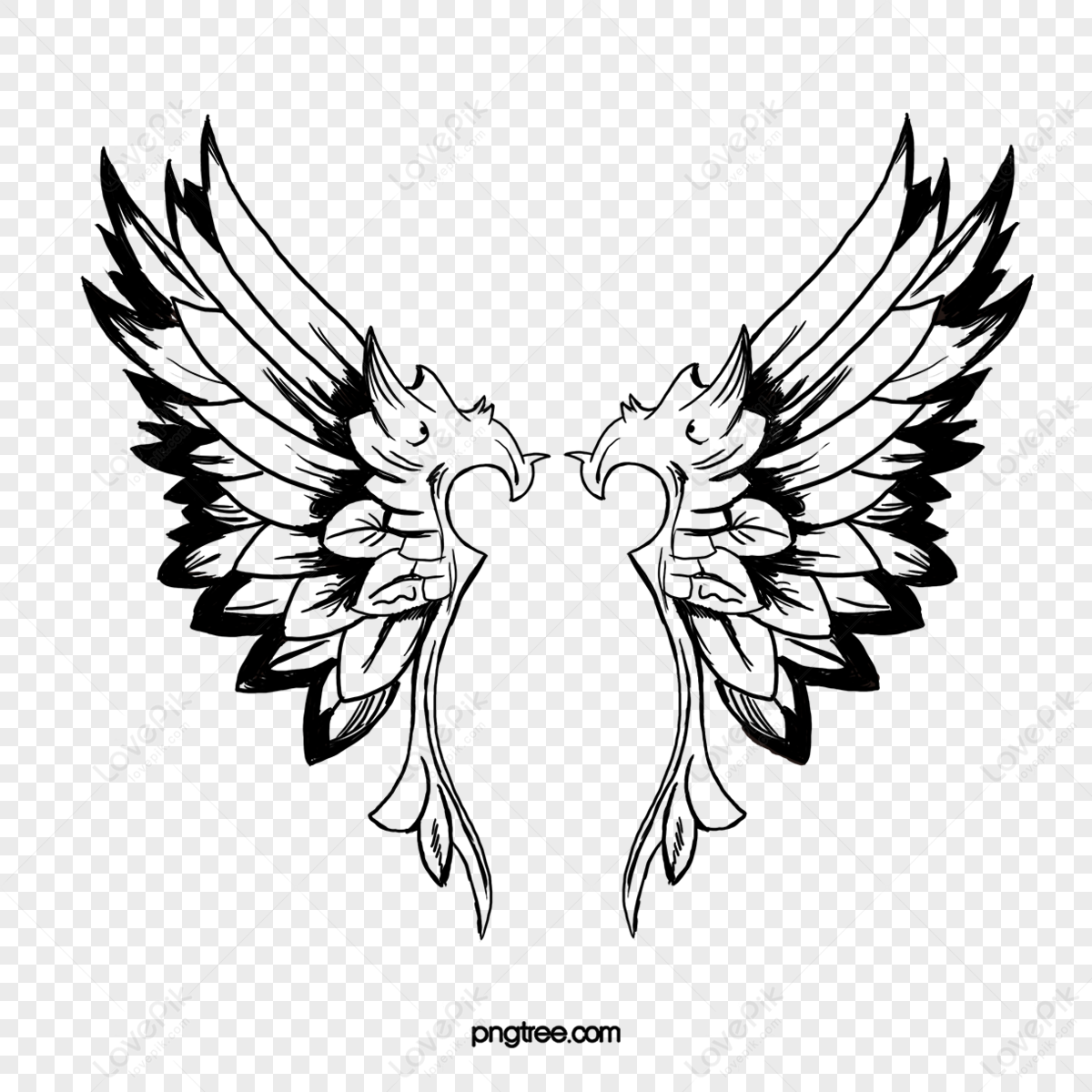 Tattoo Totem Wings Vector Set Free Vector cdr Download - 3axis.co