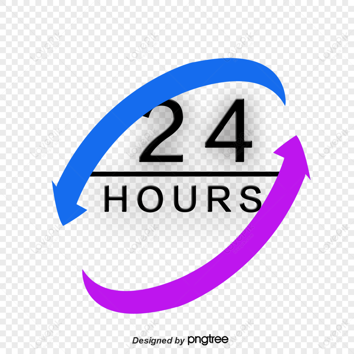 24 Hours PNG, Vector, PSD, and Clipart With Transparent Background