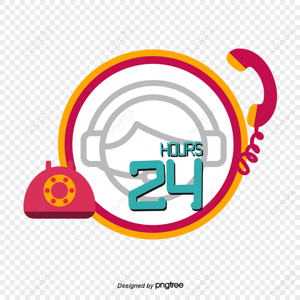 24 Hours Service Logo Png, Transparent Png - vhv